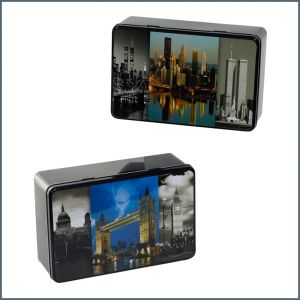 Big tin box with picture pattern (London or New York) ― Contieurope