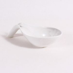 Wooden Spoon Holder - White Ceramic