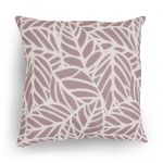 Cushion Cover - Beige/Brown Leaf Pattern