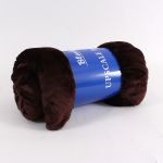 Plush Blanket in Dark Brown 150×200 cm