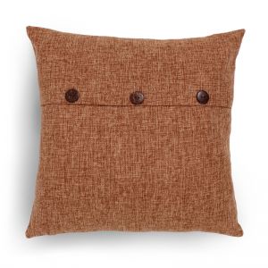 Cushion Cover in Sandy Brown with Button Detail ― Contieurope