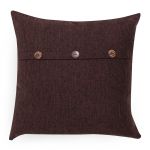 Cushion Cover in Brown with Button Detail