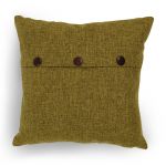 Cushion Cover in Green with Button Detail