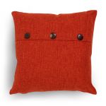 Cushion Cover in Orange with Button Detail