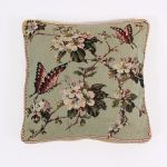Cushion Cover with Butterflies and Flowers