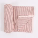 Takaró - Rózsaszín/Kék fehér csíkos, 150×200 cm