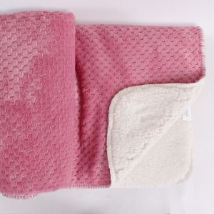 Plush Blanket in Pink 100×150 cm