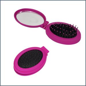 Foldable hairbrush with mirror ― Contieurope