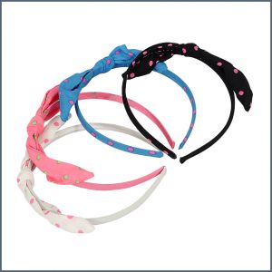 Neon colored hairband with bow for children ― Contieurope