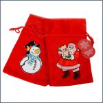 Textile Christmas gift bag