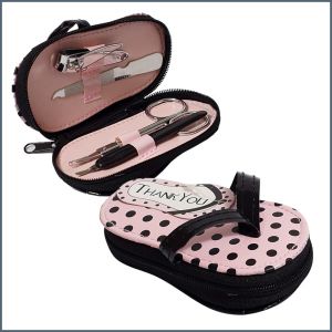 Pedicure set in a slipper formed bag ― Contieurope