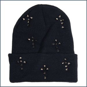 Beanie hat with rivets ― Contieurope